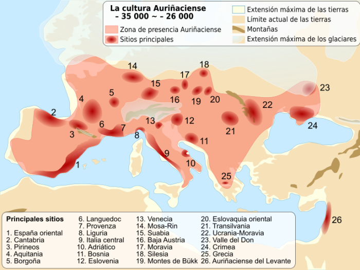 Mapa de la cultura auriaciense