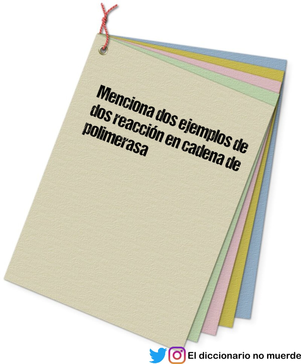 Menciona dos ejemplos de dos reacción en cadena de polimerasa 