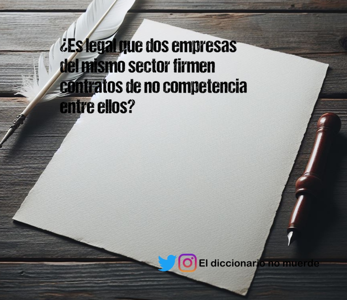 ¿Es legal que dos empresas del mismo sector firmen contratos de no competencia entre ellos? 