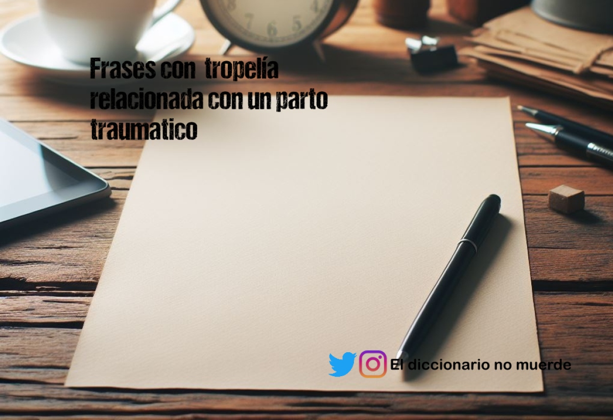 Frases con  tropelía relacionada con un parto traumatico 