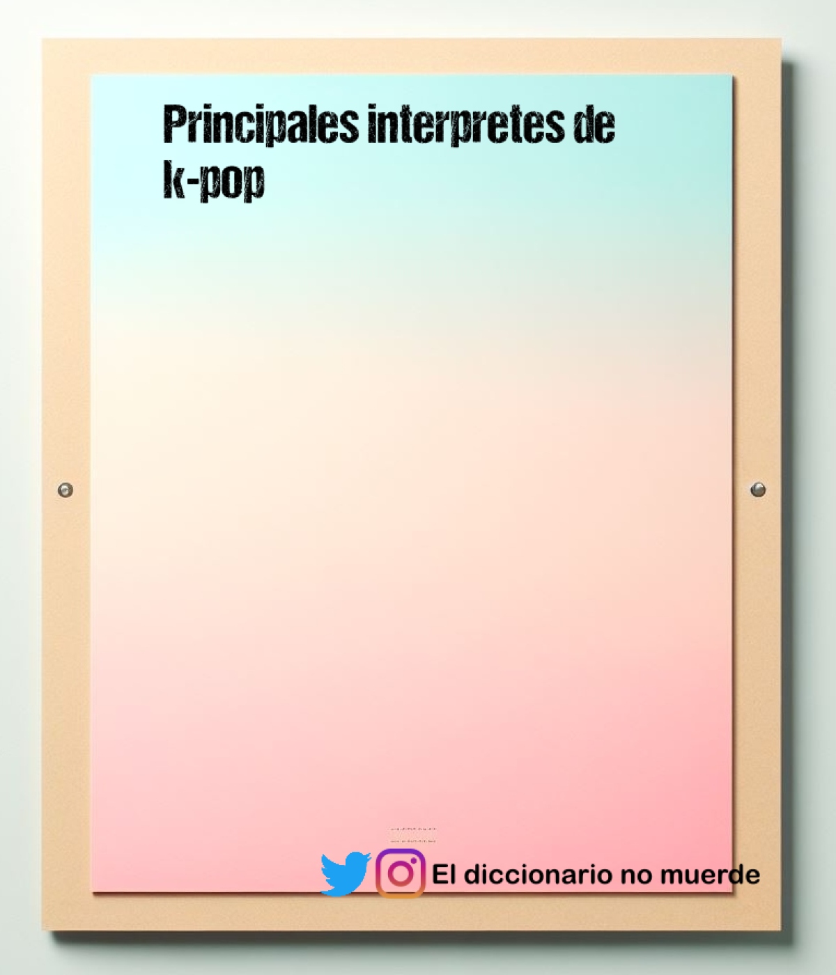 Principales interpretes de k-pop 