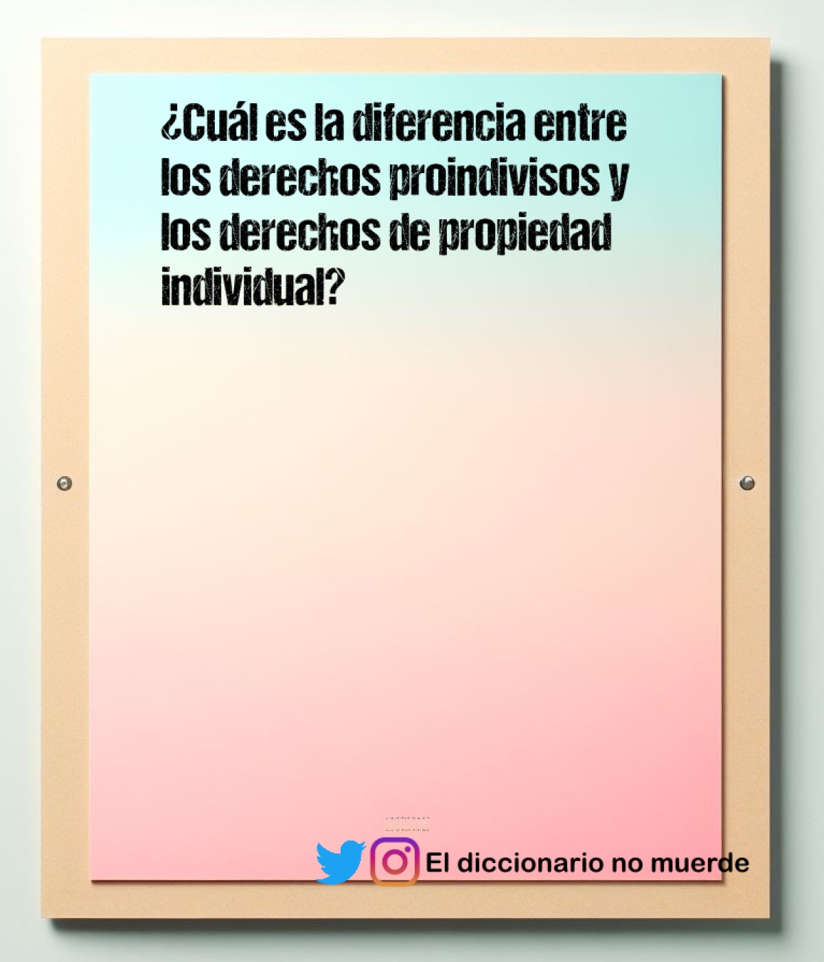 ¿Cuál es la diferencia entre los derechos proindivisos y los derechos de propiedad individual?