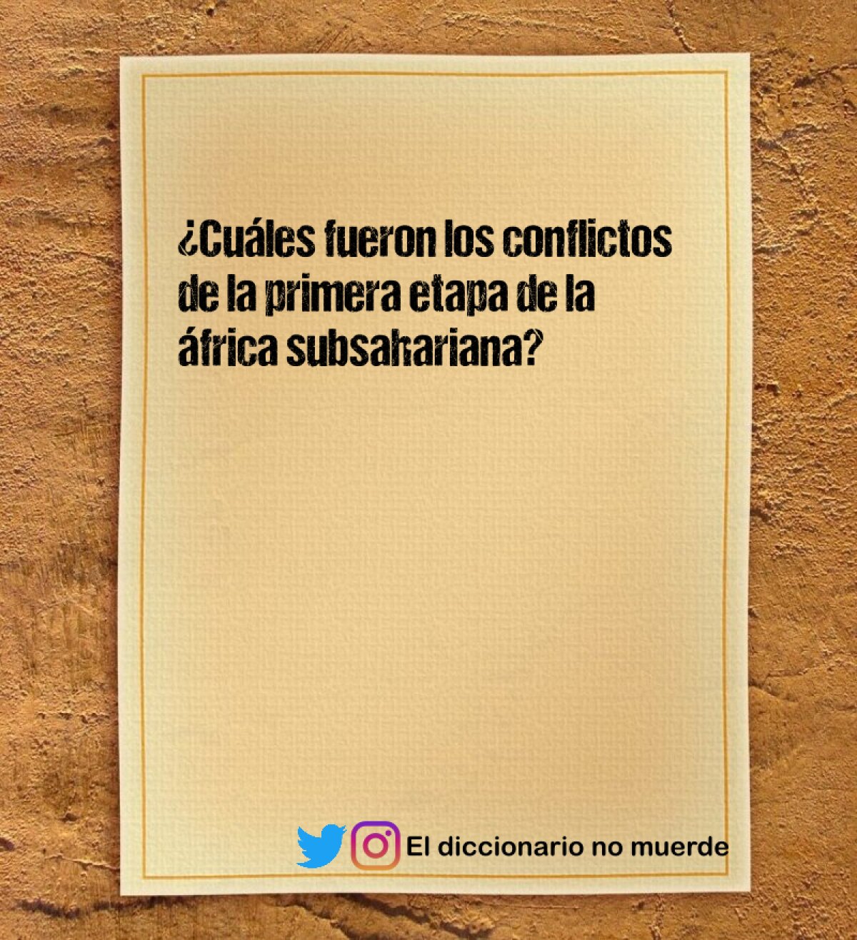 ¿Cuáles fueron los conflictos de la primera etapa de la áfrica subsahariana? 