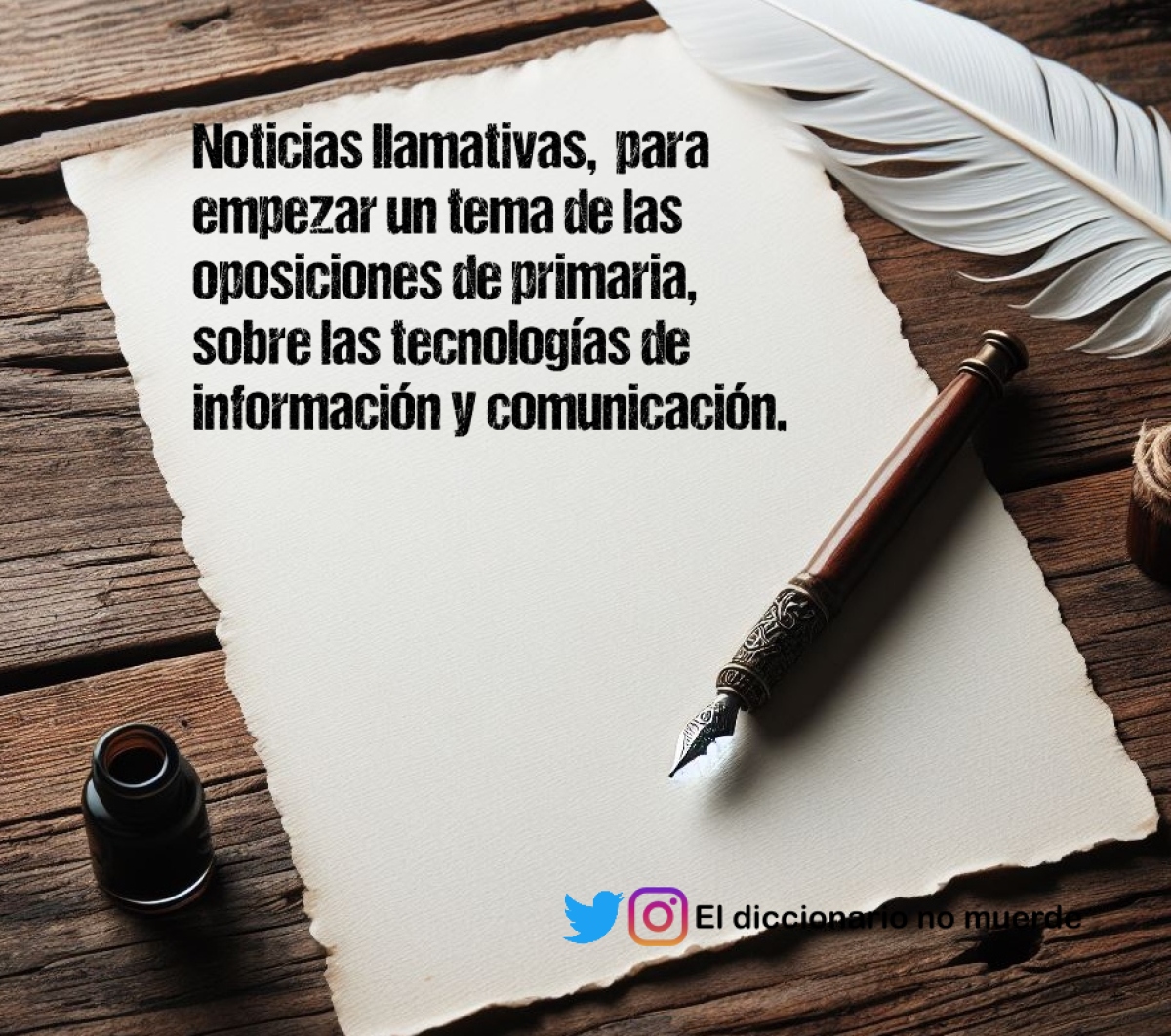 Noticias llamativas,  para empezar un tema de las oposiciones de primaria, sobre las tecnologías de información y comunicación.