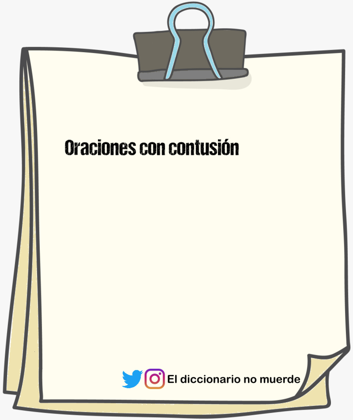 Oraciones con contusión 