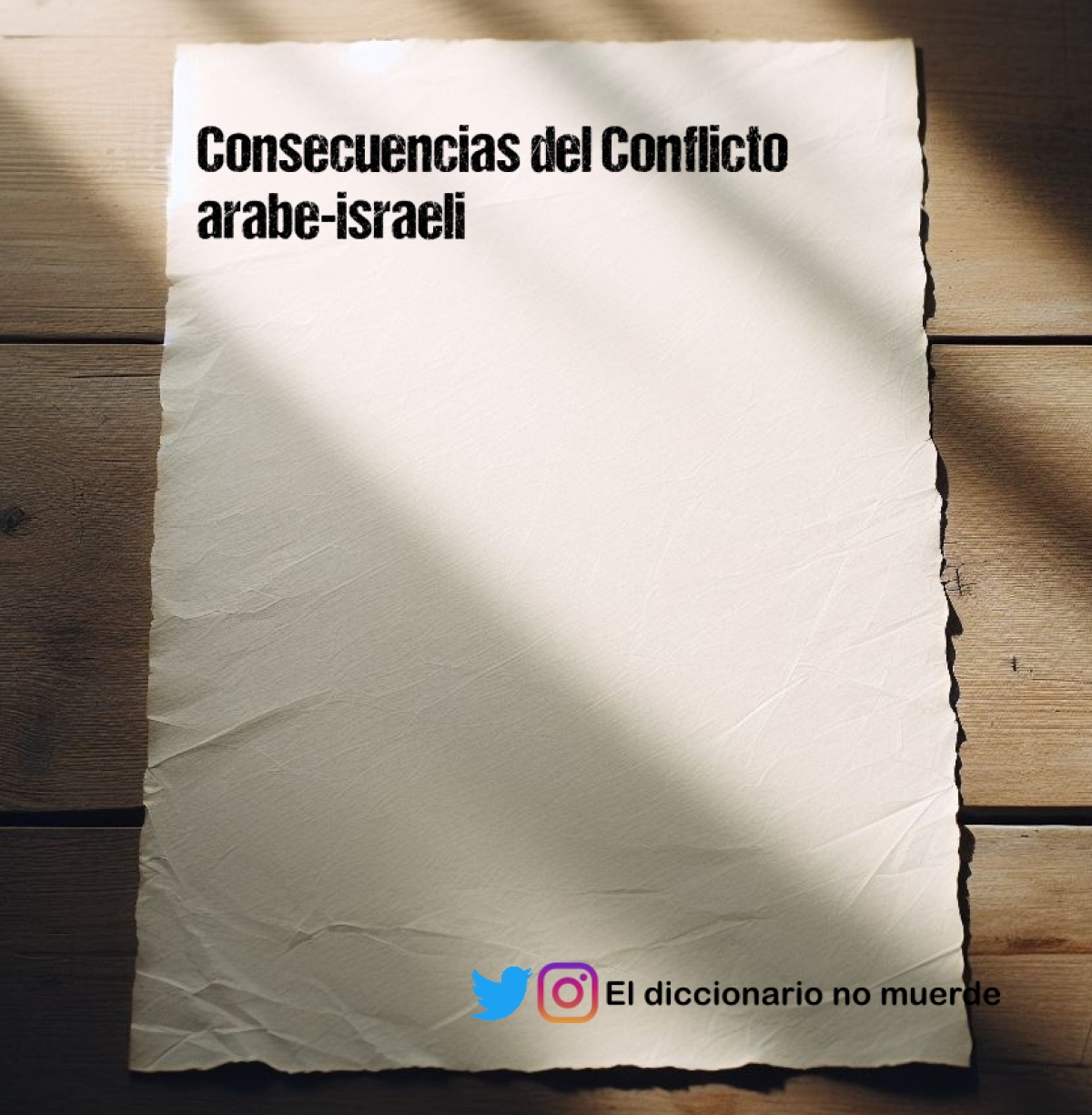 Consecuencias del Conflicto arabe-israeli