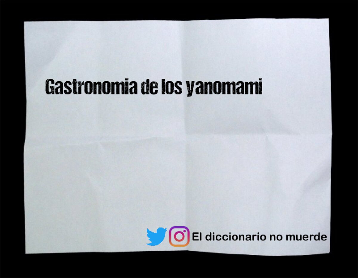 Gastronomia de los yanomami