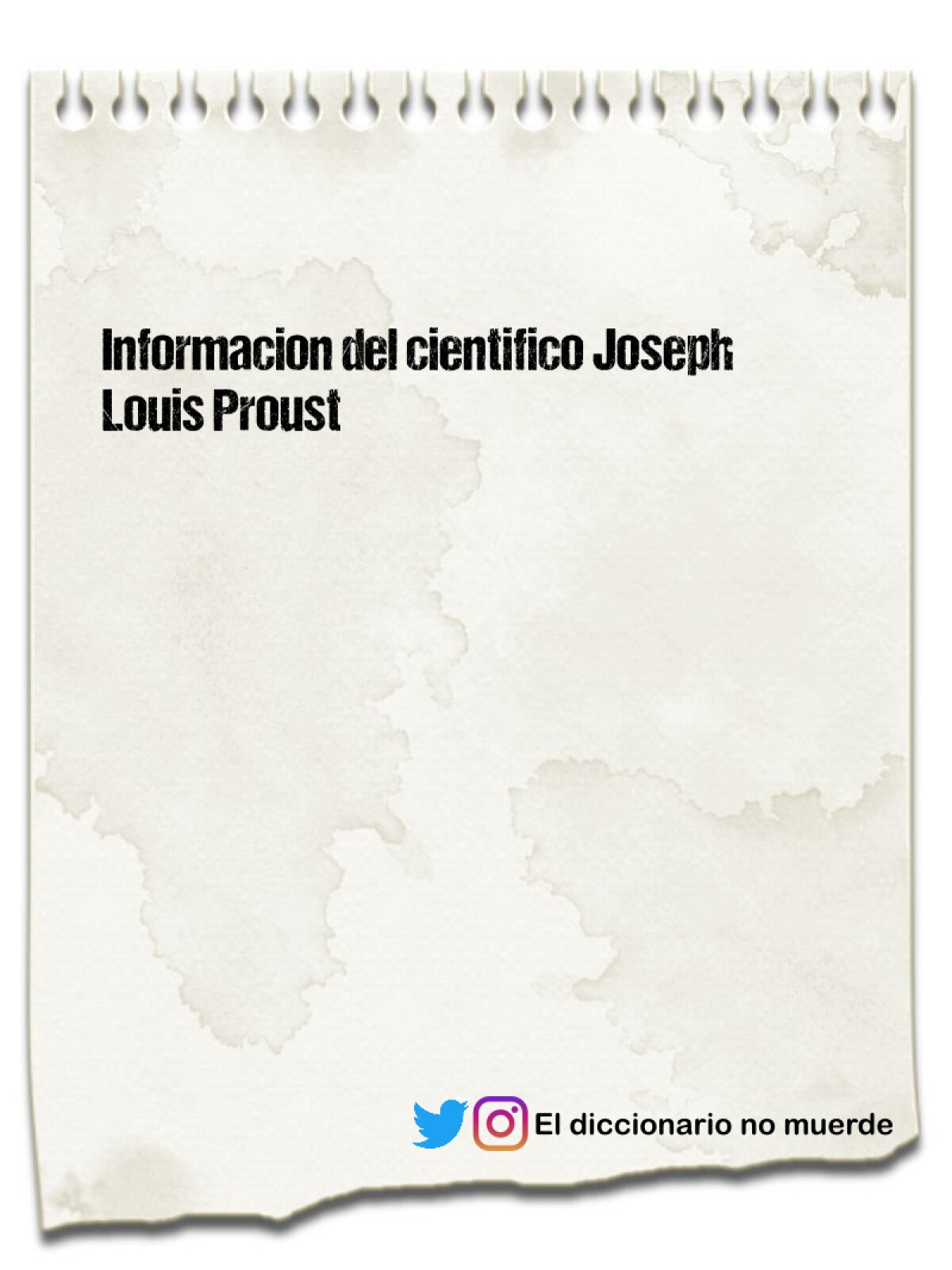 Informacion del cientifico Joseph Louis Proust