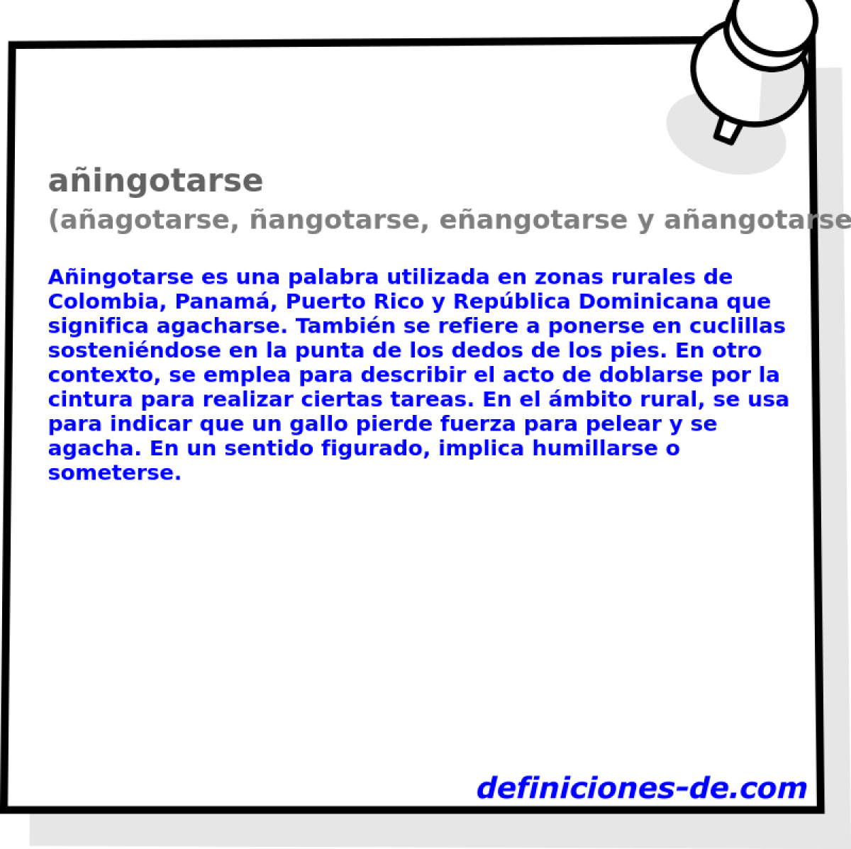 aingotarse (aagotarse, angotarse, eangotarse y aangotarse)