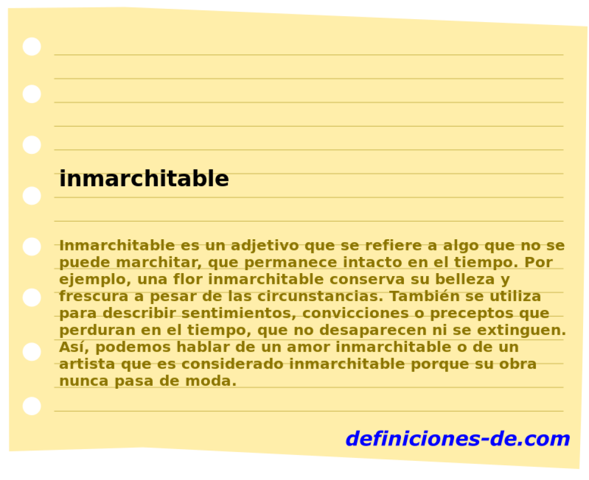 inmarchitable 