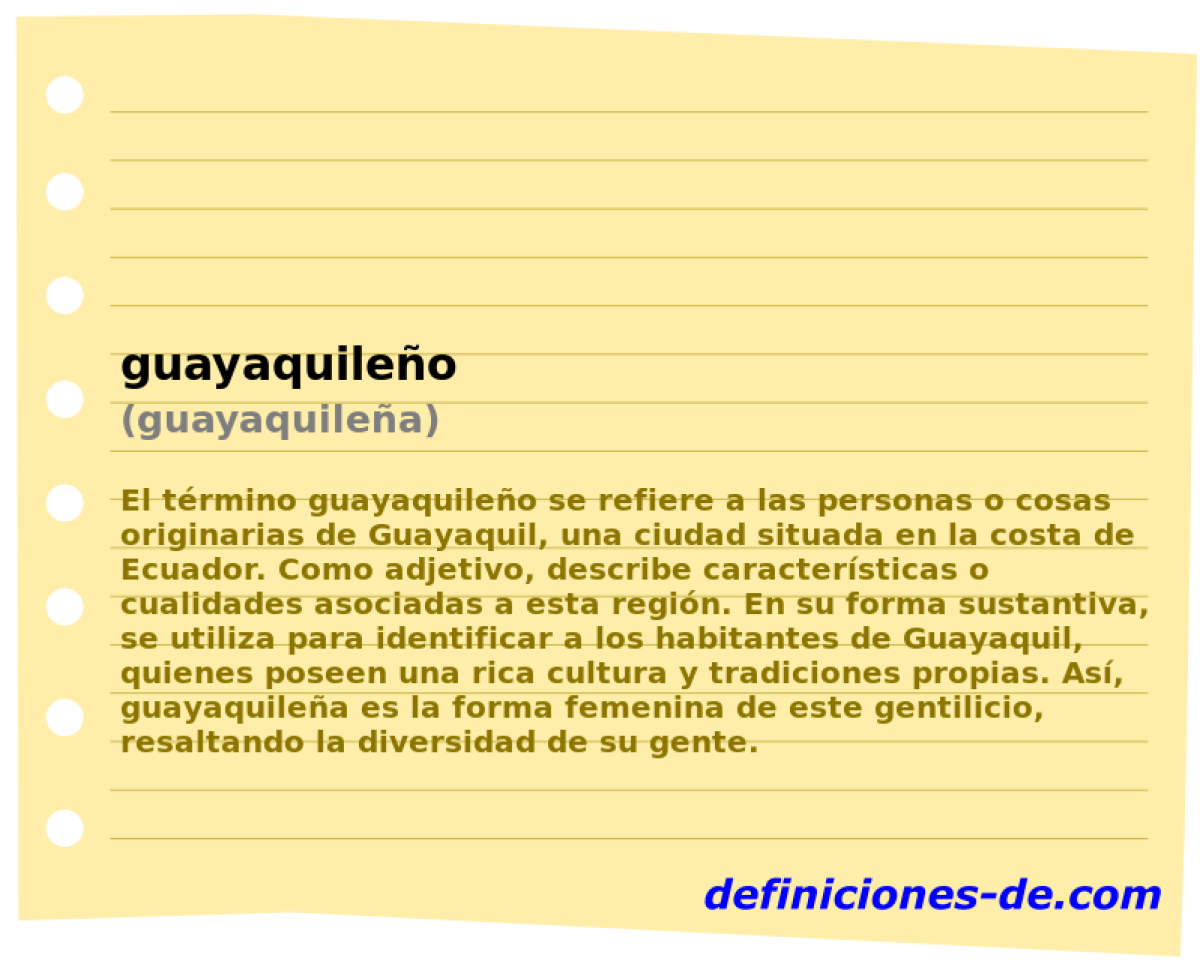 guayaquileo (guayaquilea)