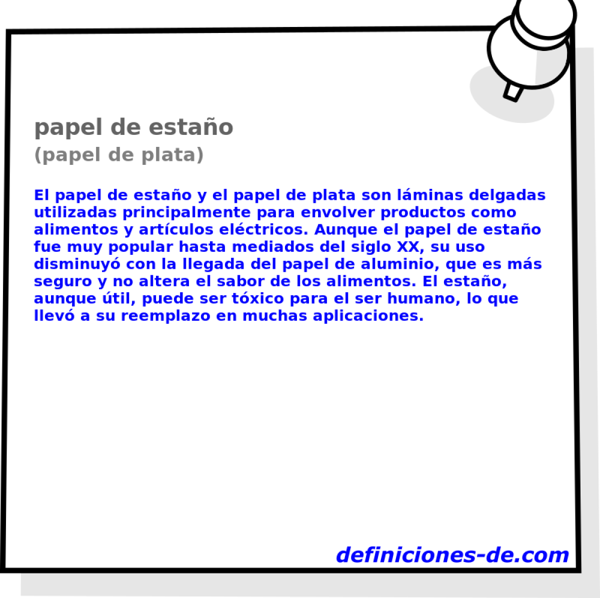 papel de estao (papel de plata)