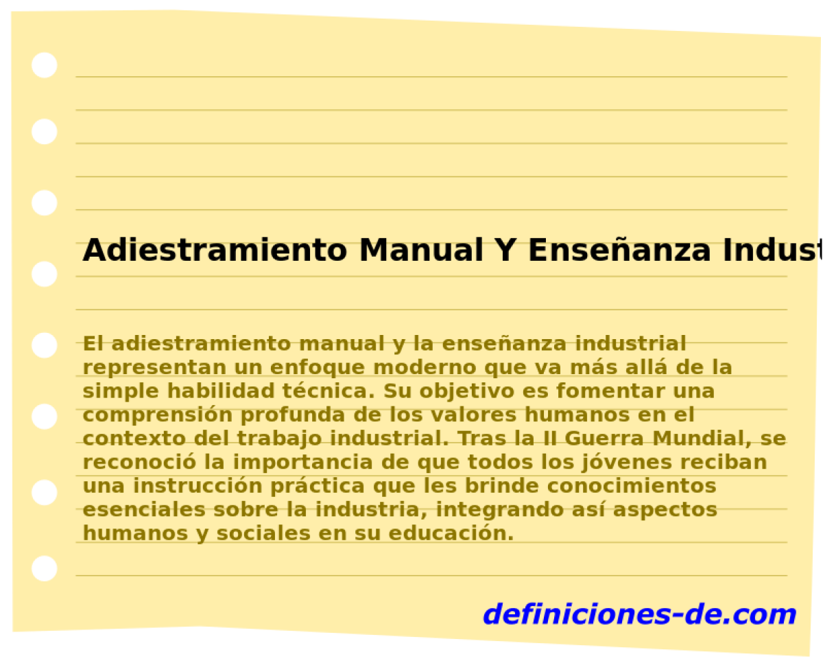 Adiestramiento Manual Y Enseanza Industrial 