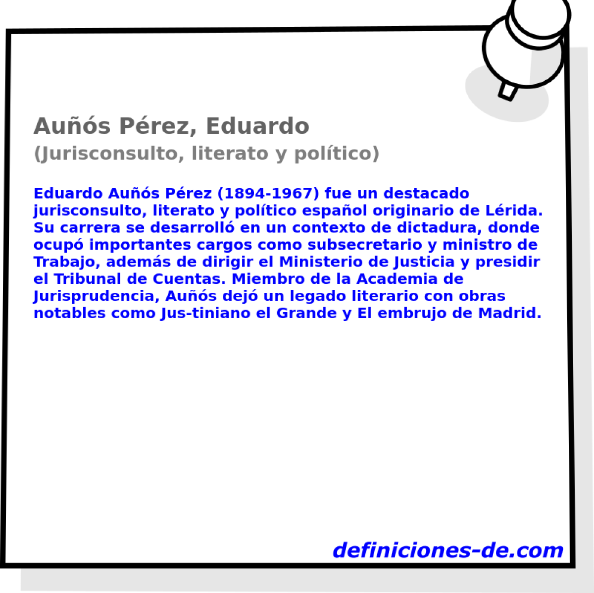 Aus Prez, Eduardo (Jurisconsulto, literato y poltico)