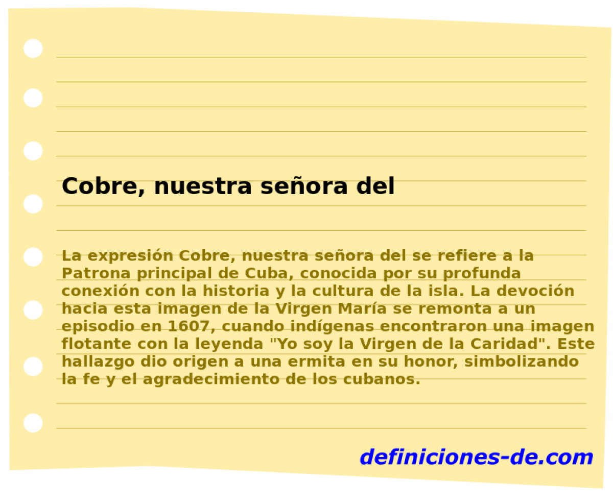 Cobre, nuestra seora del 