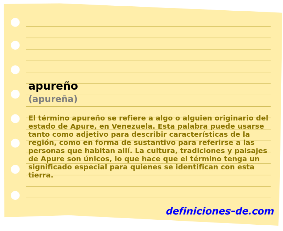 apureo (apurea)