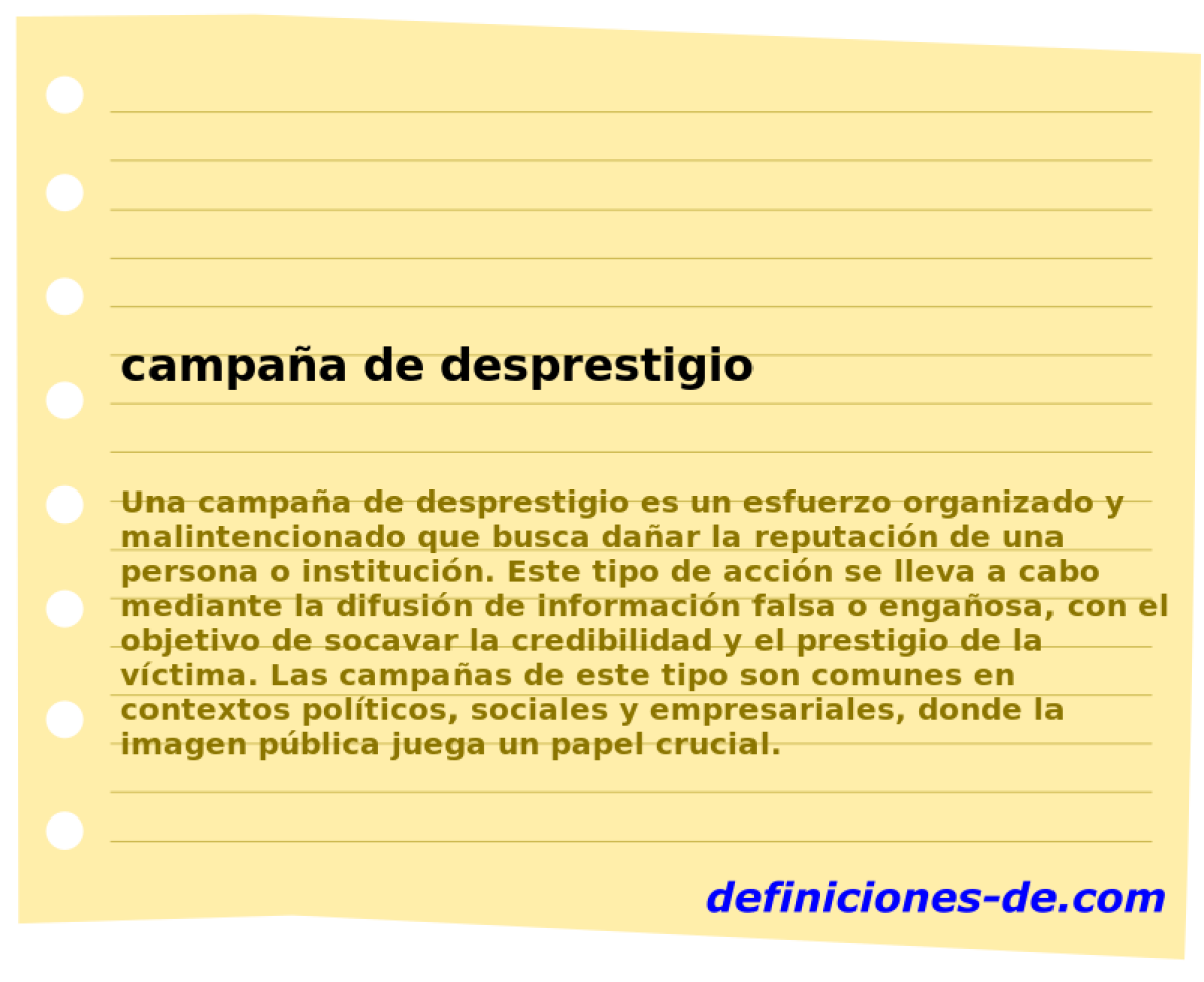 campaa de desprestigio 