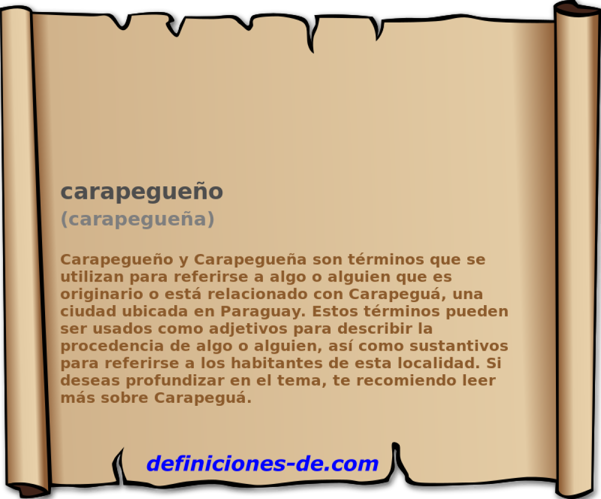 carapegueo (carapeguea)