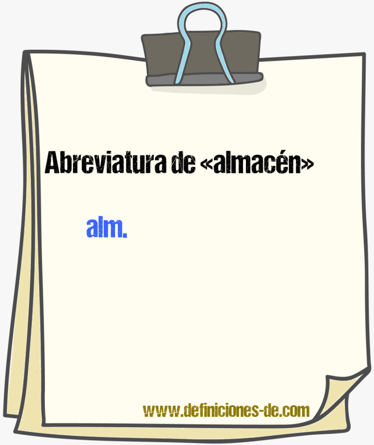 Abreviaturas de almacn