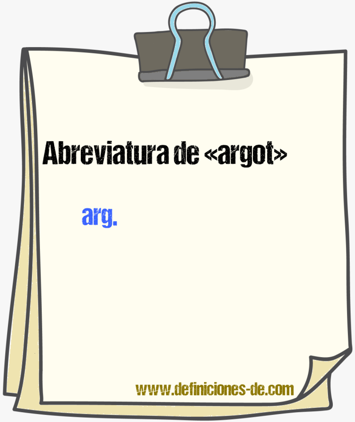 Abreviaturas de argot