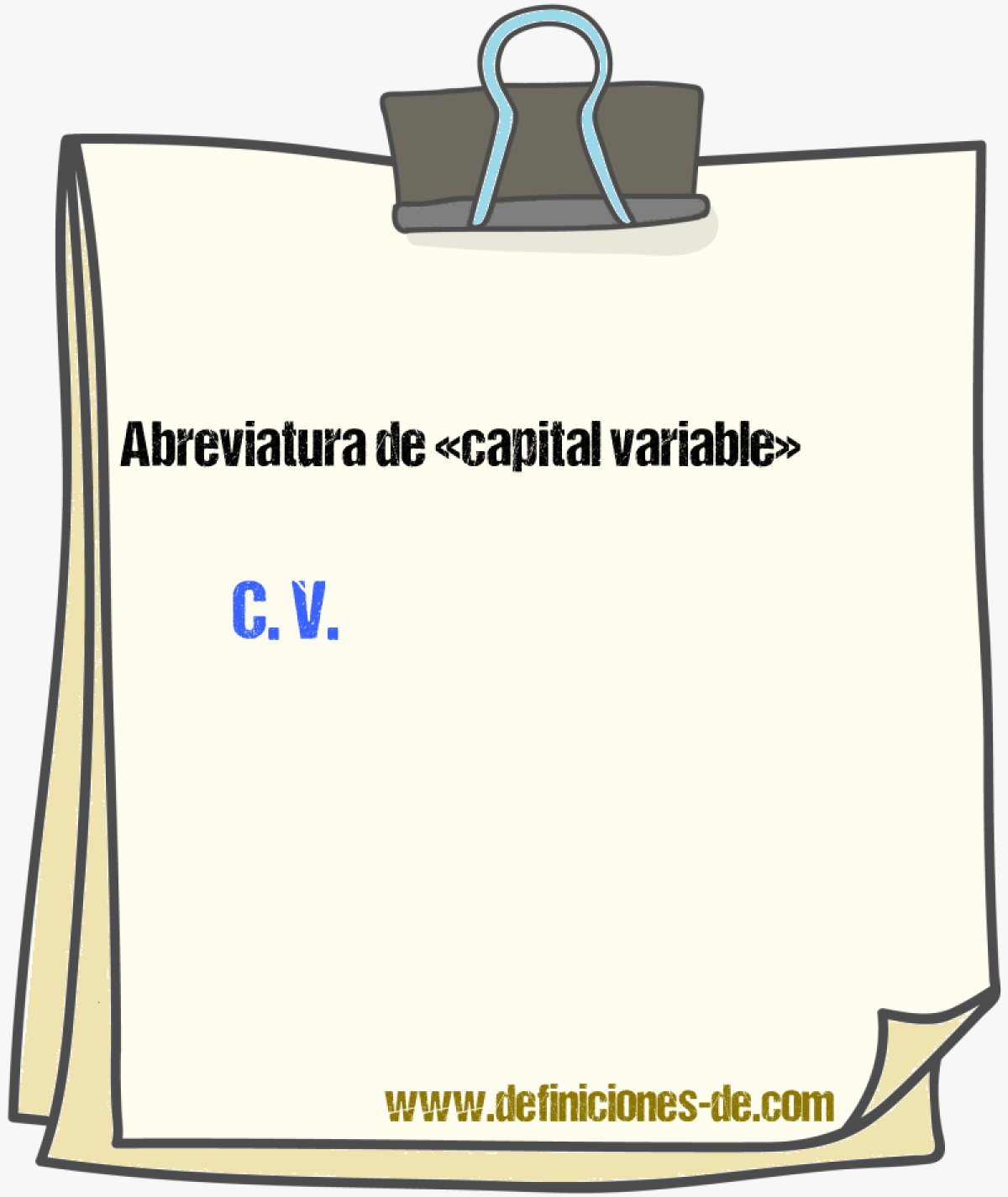 Abreviaturas de capital variable