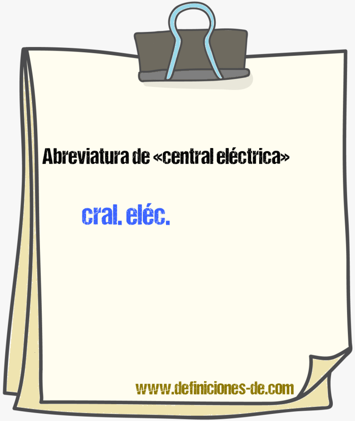 Abreviaturas de central elctrica