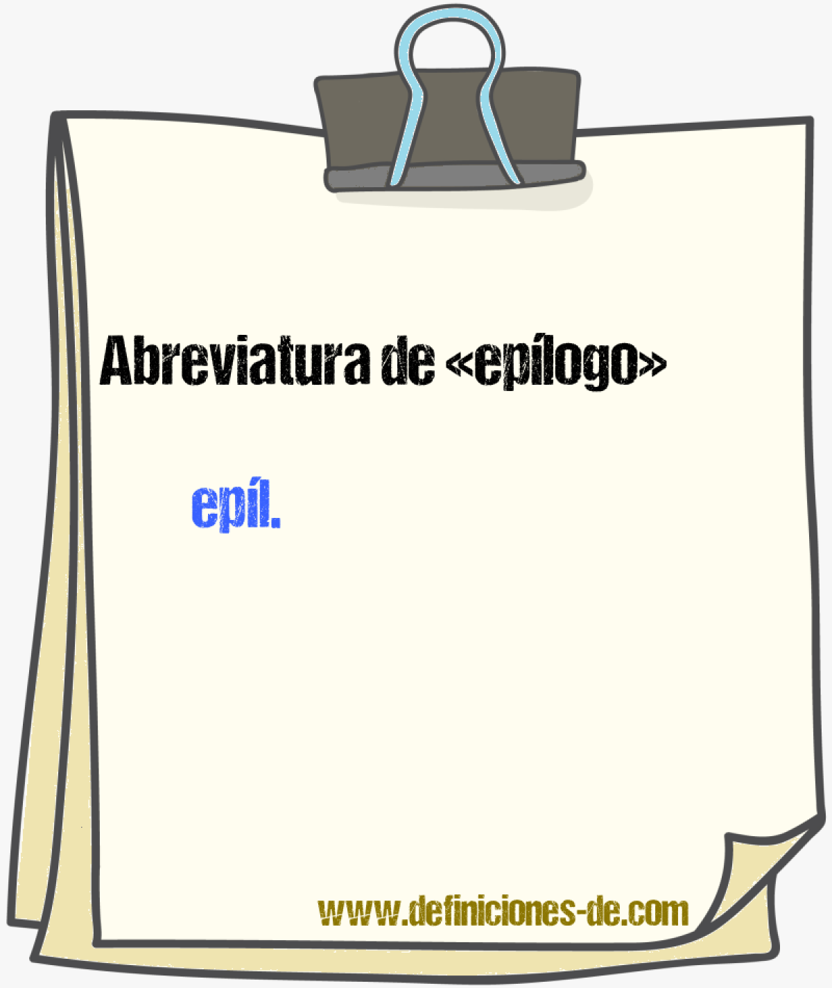 Abreviaturas de eplogo