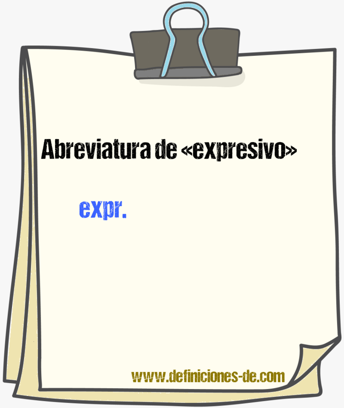 Abreviaturas de expresivo