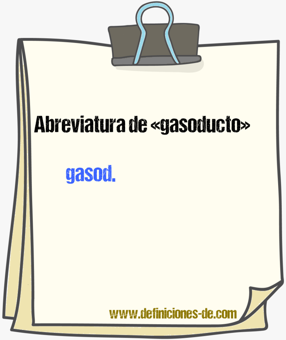 Abreviaturas de gasoducto