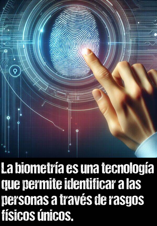 fsicos: La biometra es una tecnologa que permite identificar a las personas a travs de rasgos fsicos nicos.