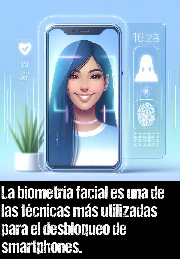 desbloqueo: La biometra facial es una de las tcnicas ms utilizadas para el desbloqueo de smartphones.