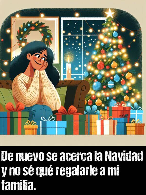 navidad: De nuevo se acerca la Navidad y no s qu regalarle a mi familia.