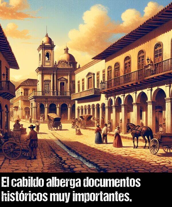 documento: El cabildo alberga documentos histricos muy importantes.