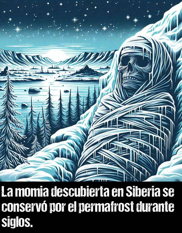 descubrir: La momia descubierta en Siberia se conserv por el permafrost durante siglos.