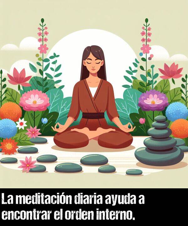 orden: La meditacin diaria ayuda a encontrar el orden interno.