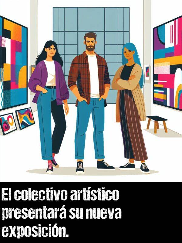 artstico: El colectivo artstico presentar su nueva exposicin.