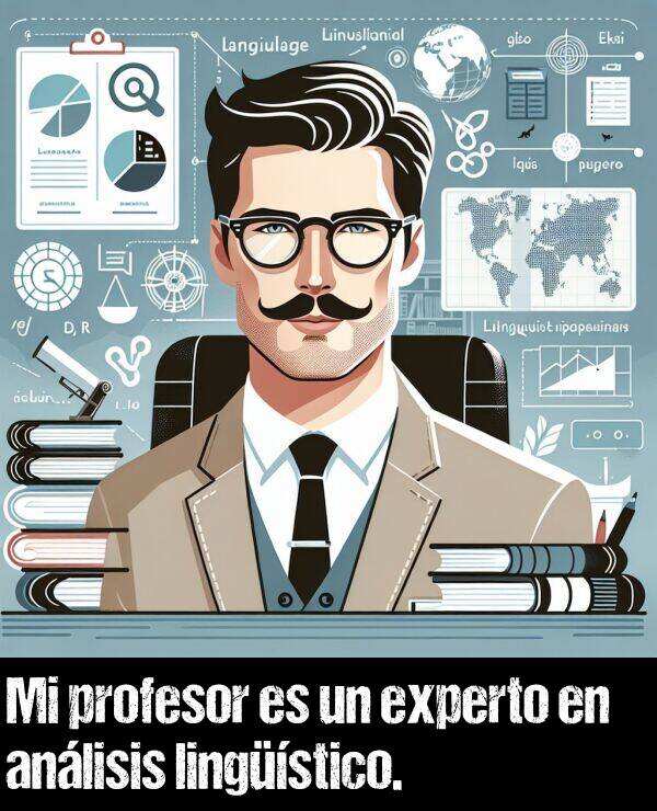 anlisis: Mi profesor es un experto en anlisis lingstico.