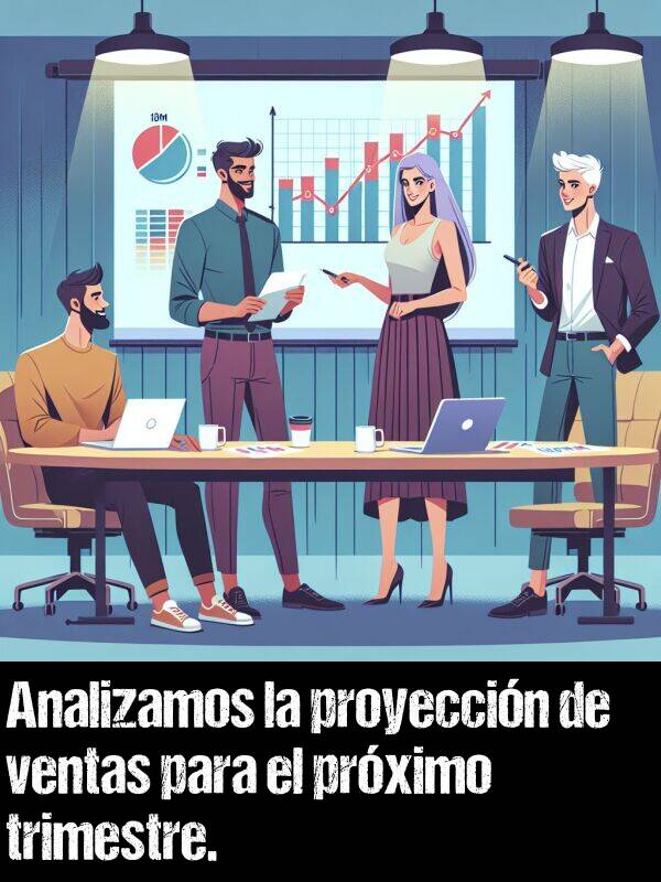 trimestre: Analizamos la proyeccin de ventas para el prximo trimestre.