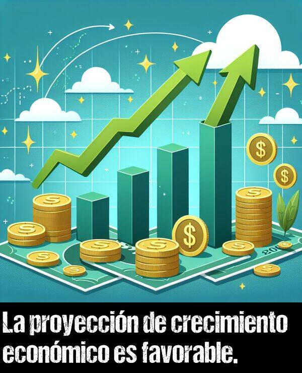 econmico: La proyeccin de crecimiento econmico es favorable.