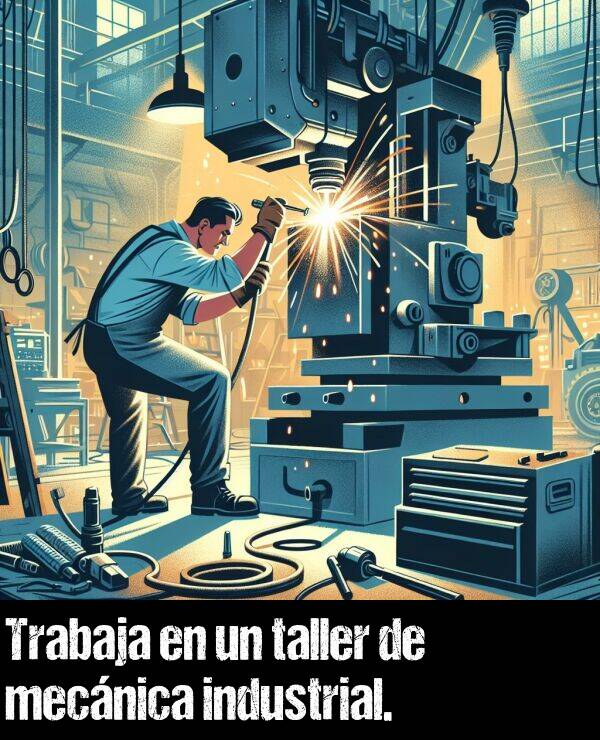 taller: Trabaja en un taller de mecnica industrial.