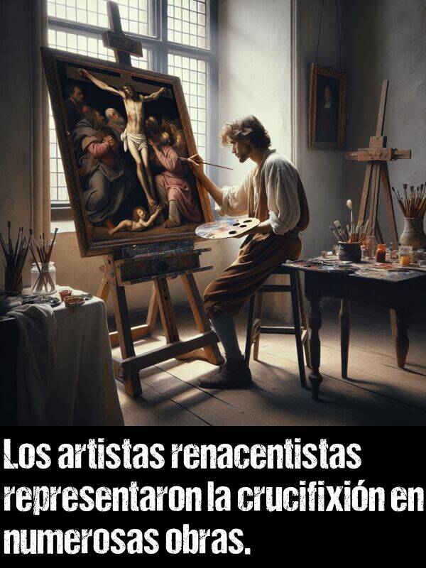 renacentista: Los artistas renacentistas representaron la crucifixin en numerosas obras.