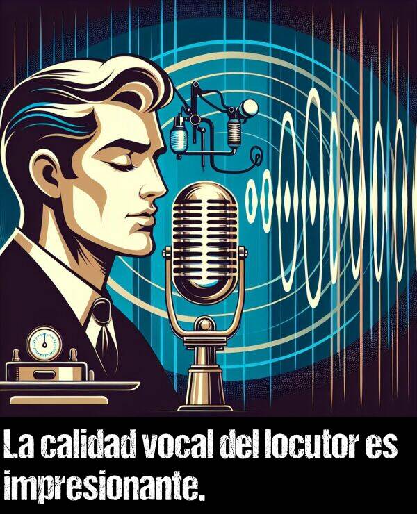 calidad: La calidad vocal del locutor es impresionante.