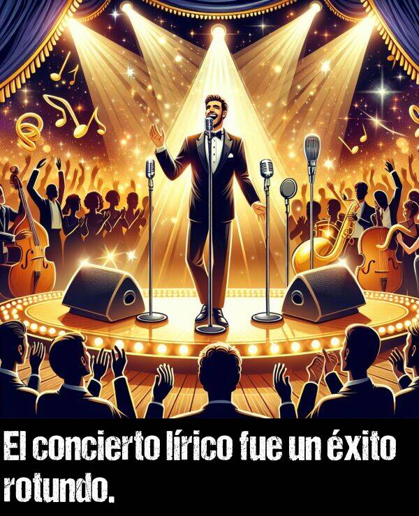 concierto: El concierto lrico fue un xito rotundo.