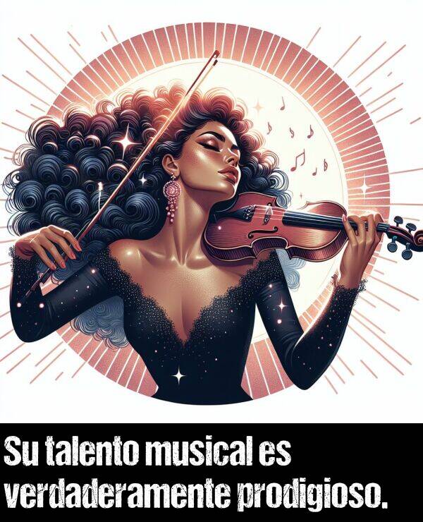 musical: Su talento musical es verdaderamente prodigioso.