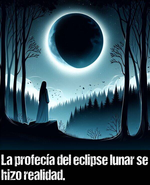 eclipse: La profeca del eclipse lunar se hizo realidad.