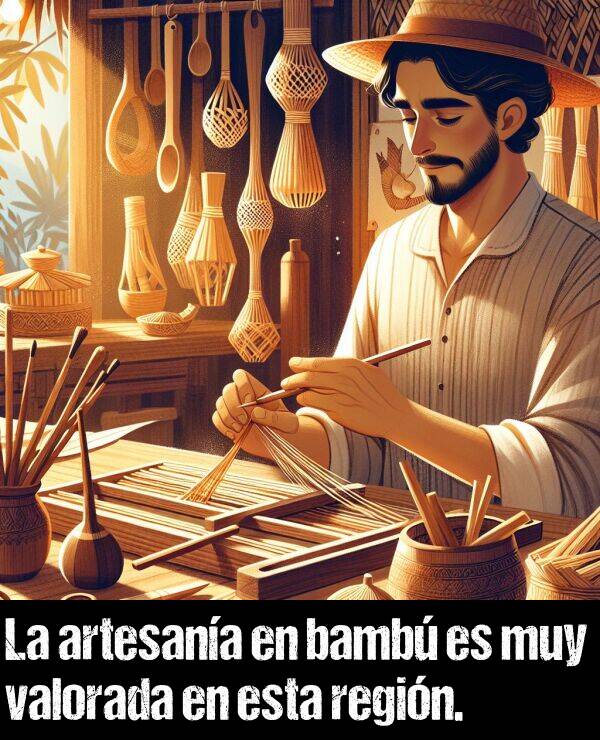 artesana: La artesana en bamb es muy valorada en esta regin.