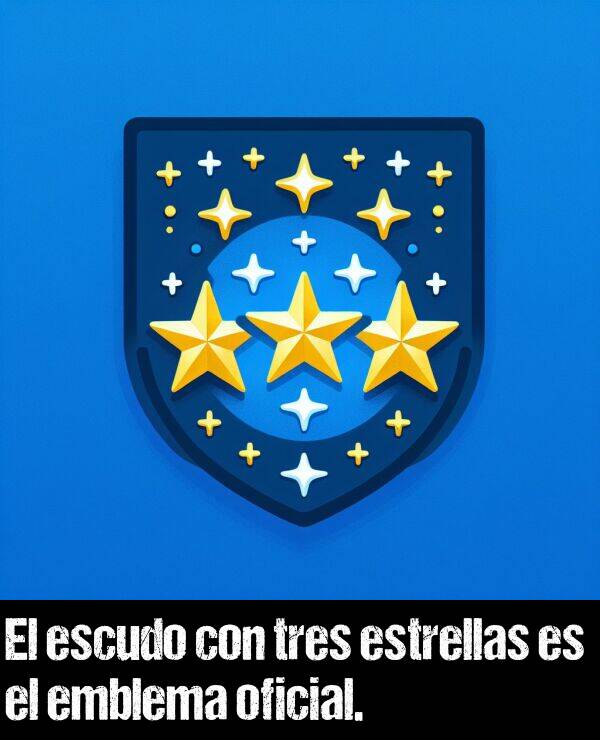 oficial: El escudo con tres estrellas es el emblema oficial.