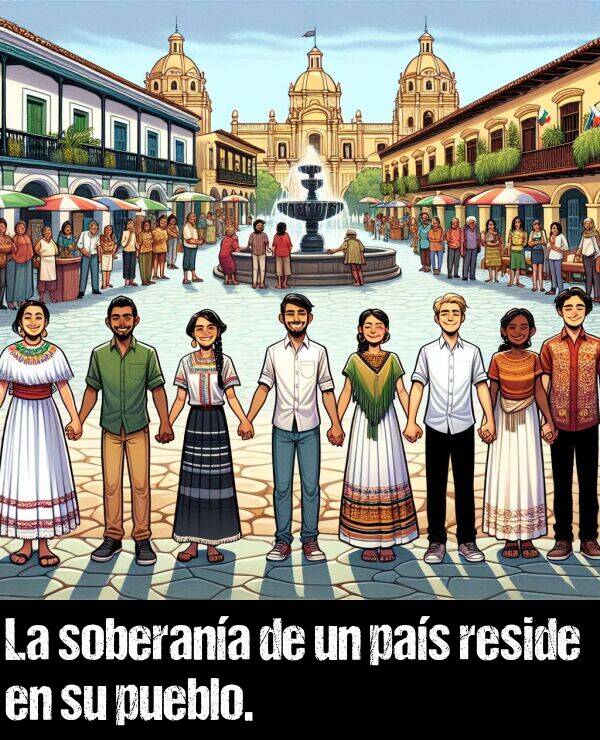 pueblo: La soberana de un pas reside en su pueblo.