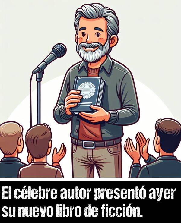 autor: El clebre autor present ayer su nuevo libro de ficcin.