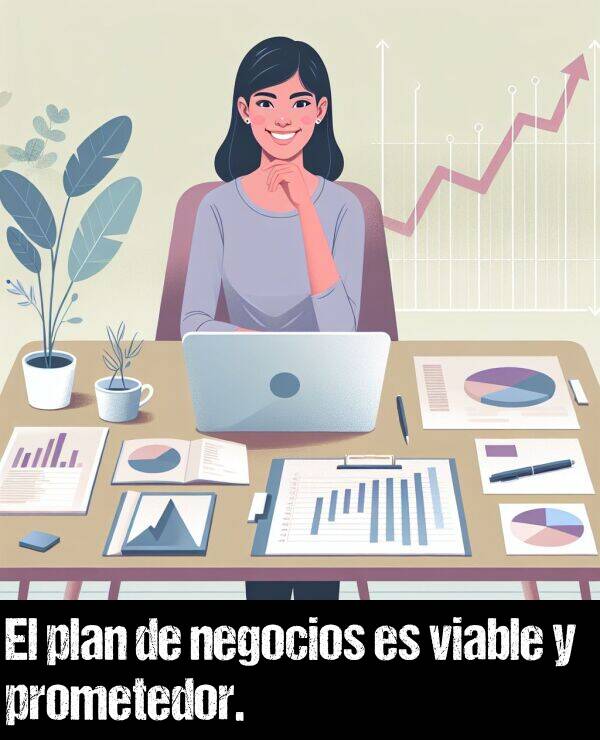 plan: El plan de negocios es viable y prometedor.